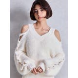 レースアップシャギーニットトップス | GYDA | 詳細画像2 