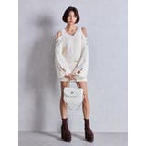 レースアップシャギーニットトップス | GYDA | 詳細画像6 