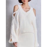 アイボリー | レースアップシャギーニットトップス | GYDA