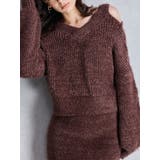 ブラウン | レースアップシャギーニットトップス | GYDA