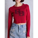 レッド | GG two color scheme ニットトップス | GYDA