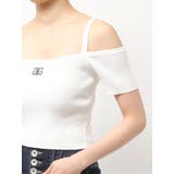 SymmetryGYDA オフショルストラップハーフスリーブニットトップス | GYDA | 詳細画像15 