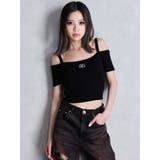 SymmetryGYDA オフショルストラップハーフスリーブニットトップス | GYDA | 詳細画像4 