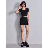 サイドラインハーフスリーブニットトップス | GYDA | 詳細画像4 