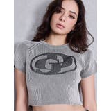 オフホワイト | GD two color schemeハーフスリーブニットトップス | GYDA