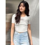GD bijou MOLDハーフスリーブニットトップス | GYDA | 詳細画像30 