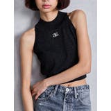 ブラック | Symmetry GYDAラメアメスリニットトップス | GYDA