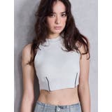 オフホワイト | プチハイコルセットデザインニットトップス | GYDA