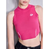 ピンク | プチハイコルセットデザインニットトップス | GYDA