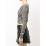 VELOUR RIB BACK CROSS TOPS | GYDA | 詳細画像11 