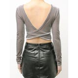 VELOUR RIB BACK CROSS TOPS | GYDA | 詳細画像12 