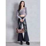 VELOUR RIB BACK CROSS TOPS | GYDA | 詳細画像5 