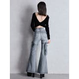 VELOUR RIB BACK CROSS TOPS | GYDA | 詳細画像9 
