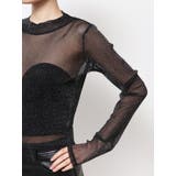 mock neck shiny sheerトップス | GYDA | 詳細画像12 