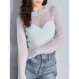 ライトミックス | mock neck shiny sheerトップス | GYDA