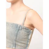 BACKレースUP Corsetデニムビスチェ | GYDA | 詳細画像12