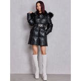 GDベルト付きフェイクレザーロングダウンコート | GYDA | 詳細画像11 