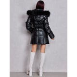 GDベルト付きフェイクレザーロングダウンコート | GYDA | 詳細画像13 