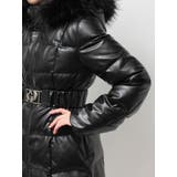 GDベルト付きフェイクレザーロングダウンコート | GYDA | 詳細画像18 