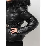 GDベルト付きフェイクレザーショートダウンコート | GYDA | 詳細画像13