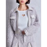 ベージュ | ラメツイードチェーンジャケット | GYDA