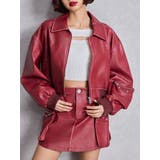 レッド | URBAN EDGEフェイクレザーユーティリティーブルゾン | GYDA