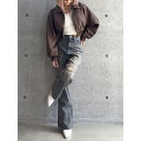 【TINY】fake leatherショートブルゾン | GYDA | 詳細画像15