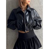 【TINY】fake leatherショートブルゾン | GYDA | 詳細画像2