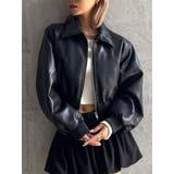 【TINY】fake leatherショートブルゾン | GYDA | 詳細画像3