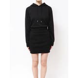 BACK OPENドッキングスウェットパーカーワンピース | GYDA | 詳細画像17 