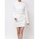 オフホワイト | BACK OPENドッキングスウェットパーカーワンピース | GYDA