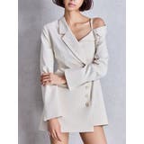 アイボリー | asymmetryジャケットワンピース | GYDA