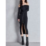 ブラック | GGスライダーオフショルロングワンピース | GYDA