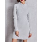 グレー | ZIPミニシャギーニットワンピース | GYDA