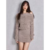 オフショルデザインシャギーニットワンピース | GYDA | 詳細画像11 