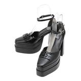 GGアンクルストラップチャンキーヒールパンプス | GYDA | 詳細画像30 