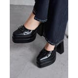 ブラック | GGアンクルストラップチャンキーヒールパンプス | GYDA