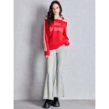 ハイウエストボタンBACKレースアップフレアデニムパンツ | GYDA | 詳細画像12 