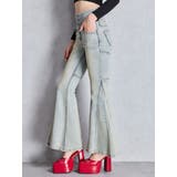 ハイウエストボタンBACKレースアップフレアデニムパンツ | GYDA | 詳細画像17 