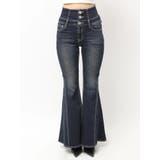 ハイウエストボタンBACKレースアップフレアデニムパンツ | GYDA | 詳細画像19 