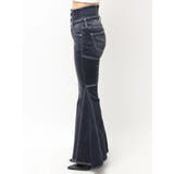 ハイウエストボタンBACKレースアップフレアデニムパンツ | GYDA | 詳細画像20 