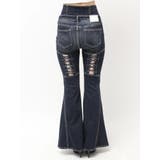 ハイウエストボタンBACKレースアップフレアデニムパンツ | GYDA | 詳細画像21 