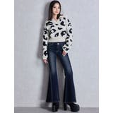 ハイウエストボタンBACKレースアップフレアデニムパンツ | GYDA | 詳細画像6 