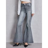 ハイウエストleg lengthフレアデニムパンツ | GYDA | 詳細画像1 