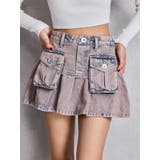 ハイウエストGG POKETプリーツデニムスカートライクショートパンツ | GYDA | 詳細画像14 