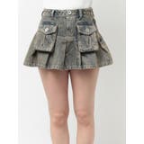 ハイウエストGG POKETプリーツデニムスカートライクショートパンツ | GYDA | 詳細画像16 