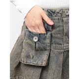 ハイウエストGG POKETプリーツデニムスカートライクショートパンツ | GYDA | 詳細画像20 