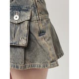 ハイウエストGG POKETプリーツデニムスカートライクショートパンツ | GYDA | 詳細画像21 