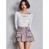 ハイウエストGG POKETプリーツデニムスカートライクショートパンツ | GYDA | 詳細画像6 