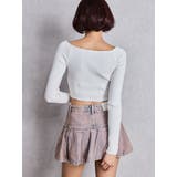 ハイウエストGG POKETプリーツデニムスカートライクショートパンツ | GYDA | 詳細画像7 